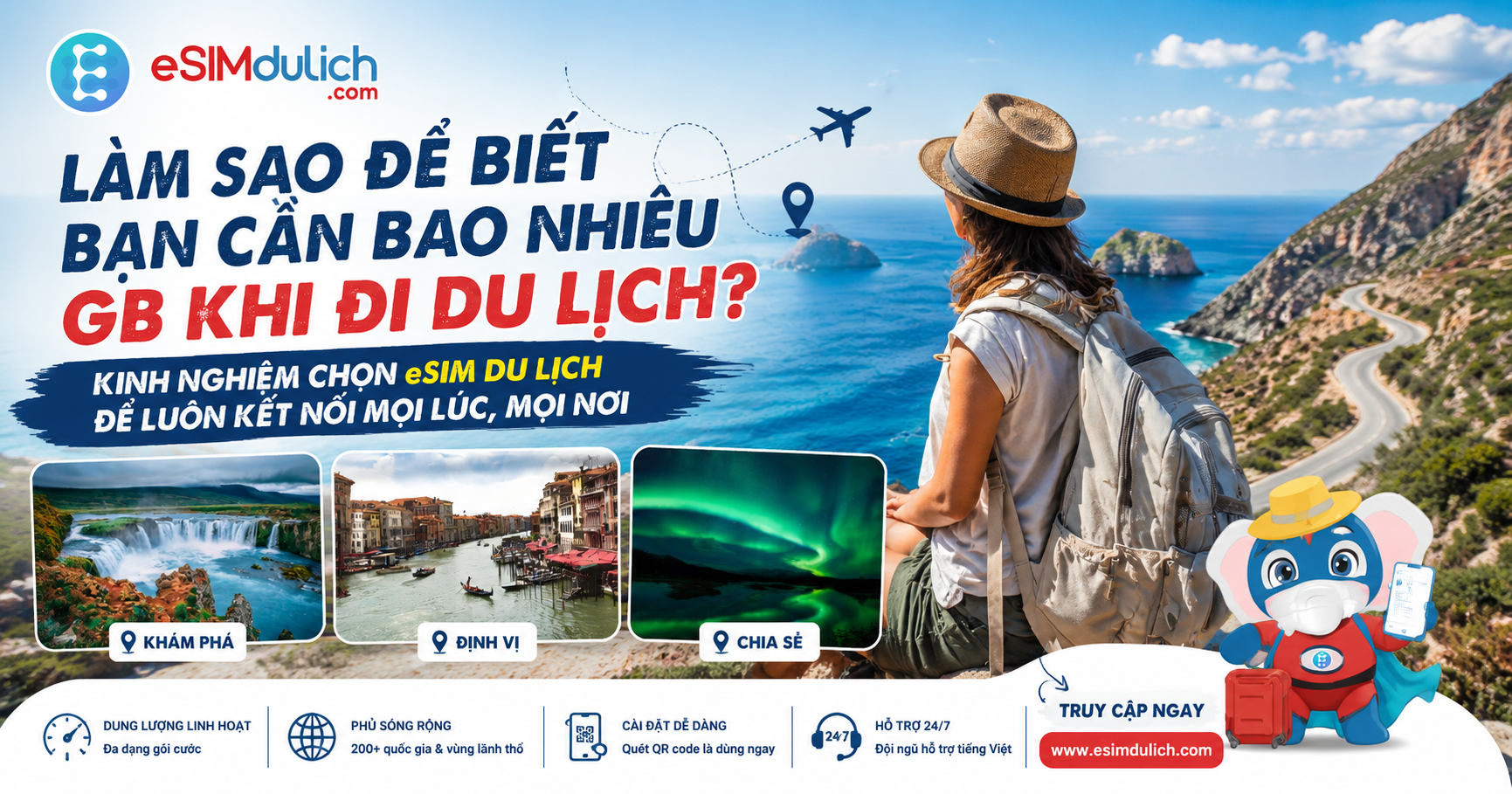 Làm sao để biết bạn cần bao nhiêu GB khi đi du lịch